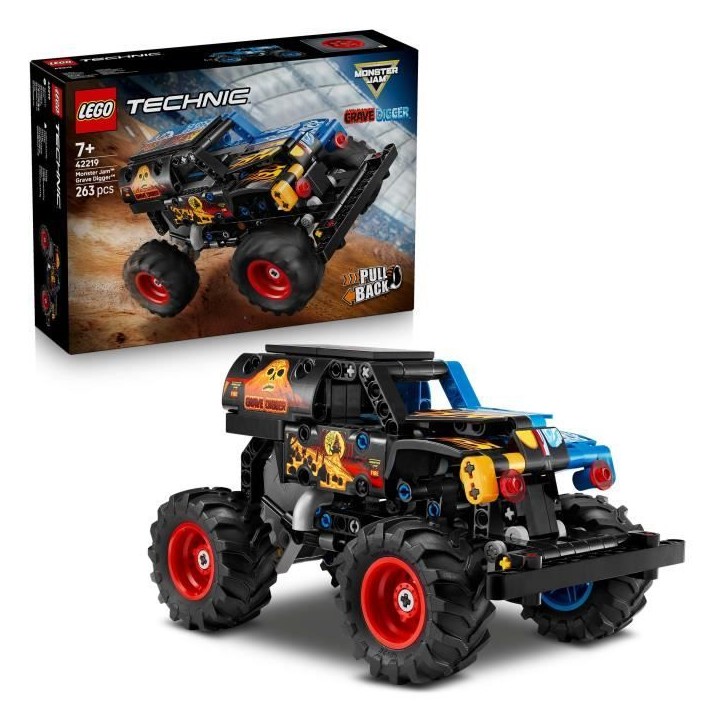 LEGO Technic 42219 Monster Jam Grave Digger - Feu et Glace - Jeu de Construction des 7 ans LEGO Technic 42219 Monster Jam Grave Digger - Feu et Glace - Jeu de Construction des 7 ans