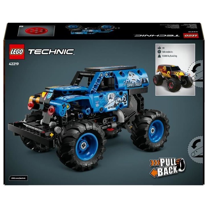 LEGO Technic 42219 Monster Jam Grave Digger - Feu et Glace - Jeu de Construction des 7 ans LEGO Technic 42219 Monster Jam Grave Digger - Feu et Glace - Jeu de Construction des 7 ans