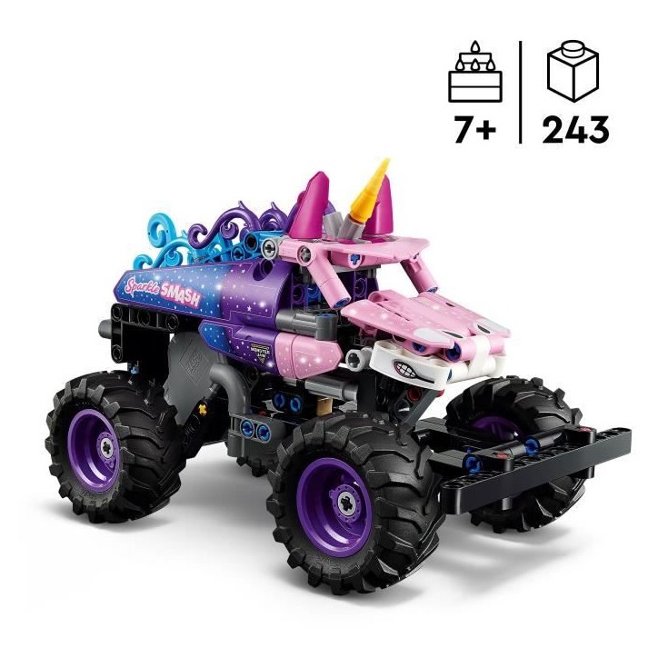 LEGO Technic 42220 Monster Jam Sparkle Smash a Rétrofriction - Jouet Camion des 7 ans LEGO Technic 42220 Monster Jam Sparkle Smash a Rétrofriction - Jouet Camion des 7 ans