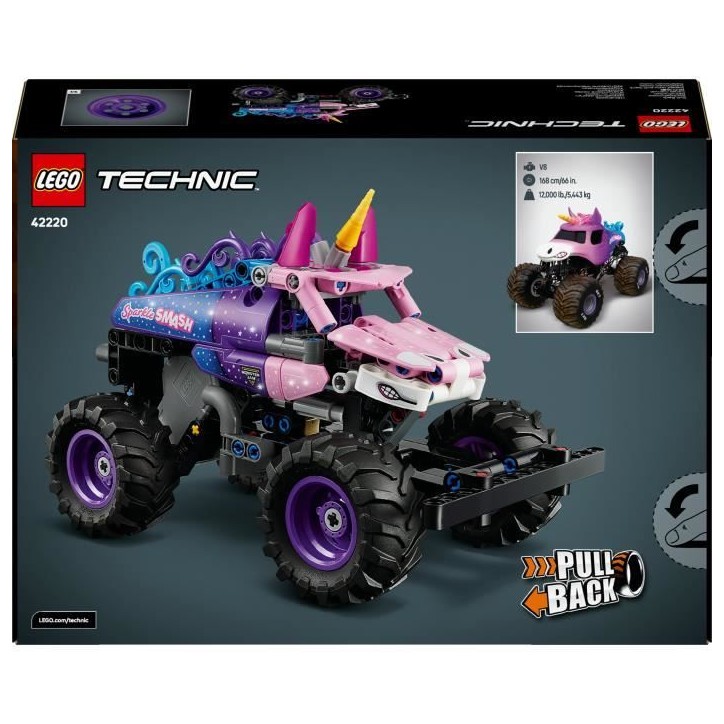 LEGO Technic 42220 Monster Jam Sparkle Smash a Rétrofriction - Jouet Camion des 7 ans LEGO Technic 42220 Monster Jam Sparkle Smash a Rétrofriction - Jouet Camion des 7 ans