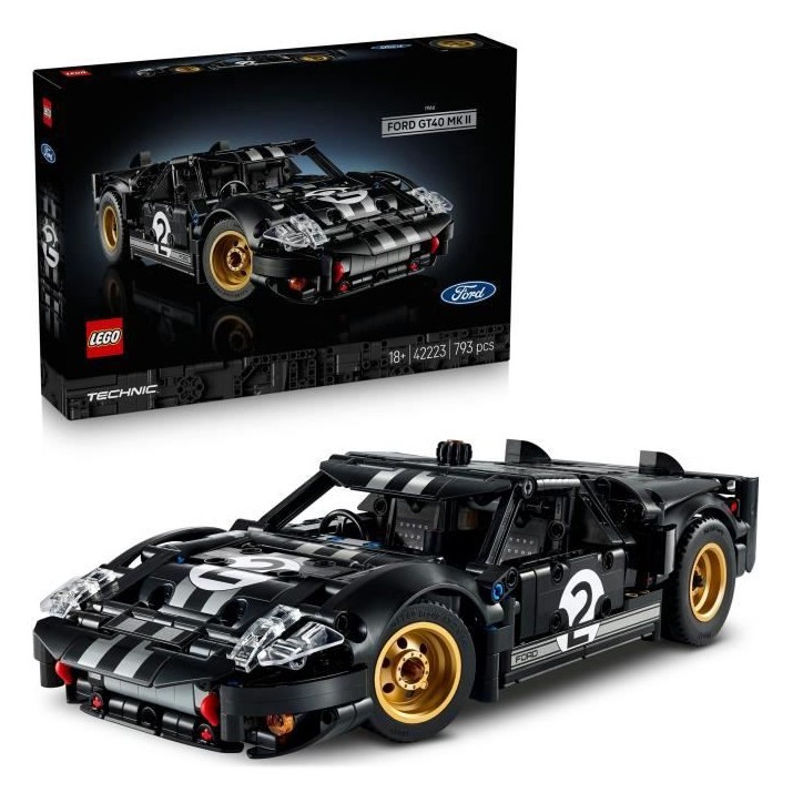 LEGO Technic 42223 La Voiture de Course 1966 Ford GT40 MKII - Set pour Adulte - Maquette LEGO Technic 42223 La Voiture de Course 1966 Ford GT40 MKII - Set pour Adulte - Maquette