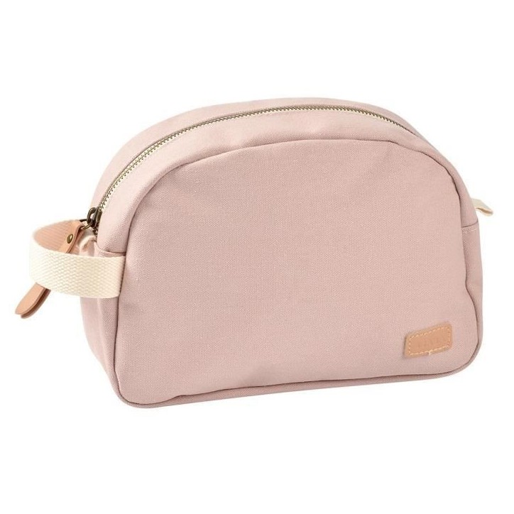 BEABA, Trousse de toilette bébé canvas rose poudré BEABA, Trousse de toilette bébé canvas rose poudré