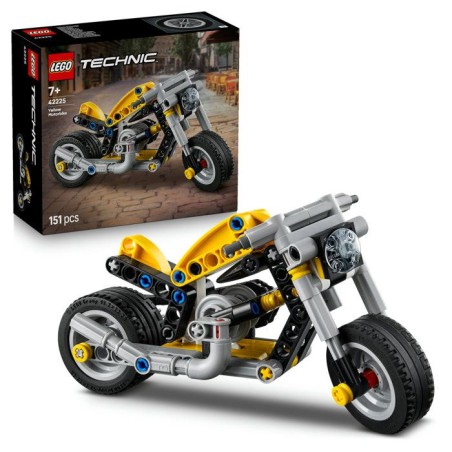 LEGO Technic 42225 Moto Jaune - Jouet de Construction 7 ans - Idée Ca