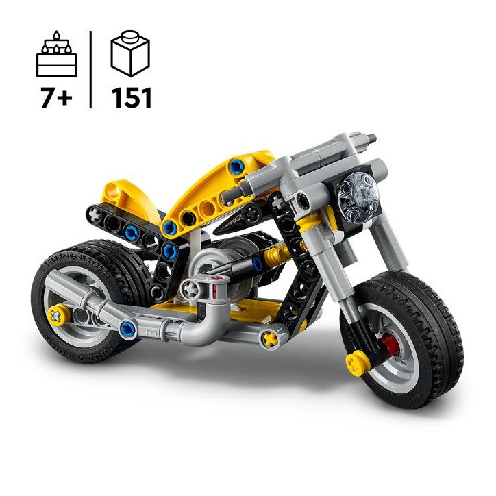 LEGO Technic 42225 Moto Jaune - Jouet de Construction 7 ans - Idée Cadeau Garçon ou Fille LEGO Technic 42225 Moto Jaune - Jouet de Construction 7 ans - Idée Cadeau Garçon ou Fille