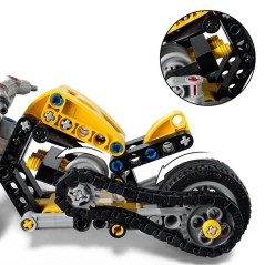 LEGO Technic 42225 Moto Jaune - Jouet de Construction 7 ans - Idée Ca