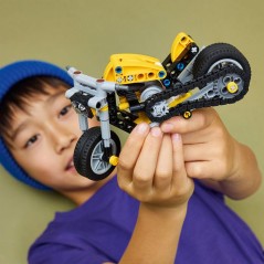 LEGO Technic 42225 Moto Jaune - Jouet de Construction 7 ans - Idée Ca