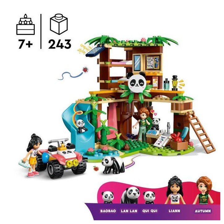 LEGO Friends 42648 Le Sanctuaire des Pandas - Jeu de Construction des 7 Ans