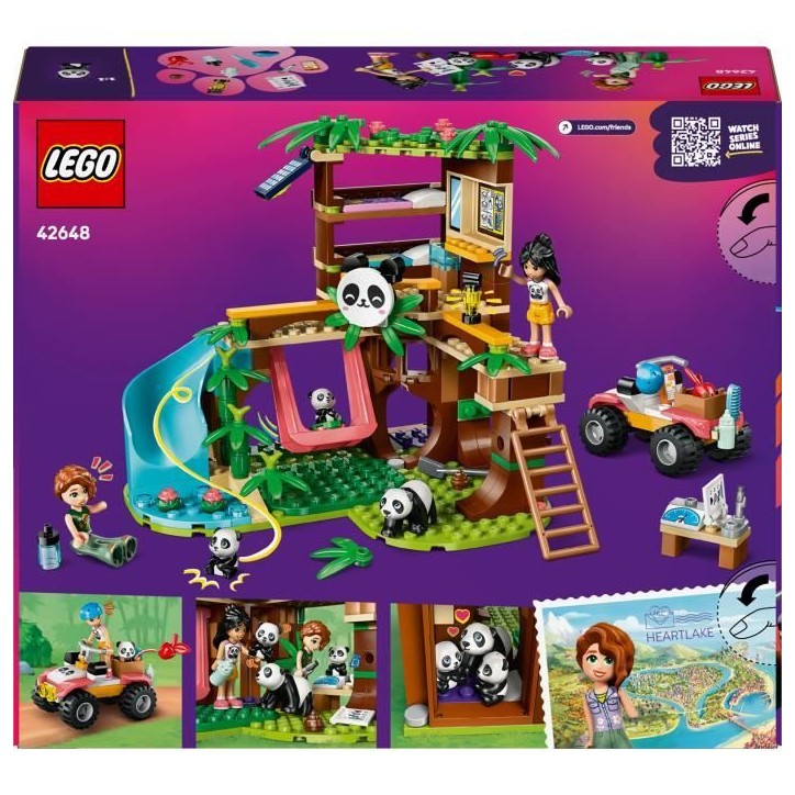 LEGO Friends 42648 Le Sanctuaire des Pandas - Jeu de Construction des 7 Ans