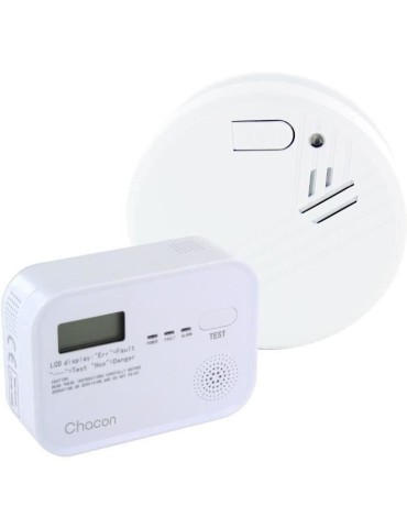 CHACON - Pack Détecteur de fumée + Co Alarm