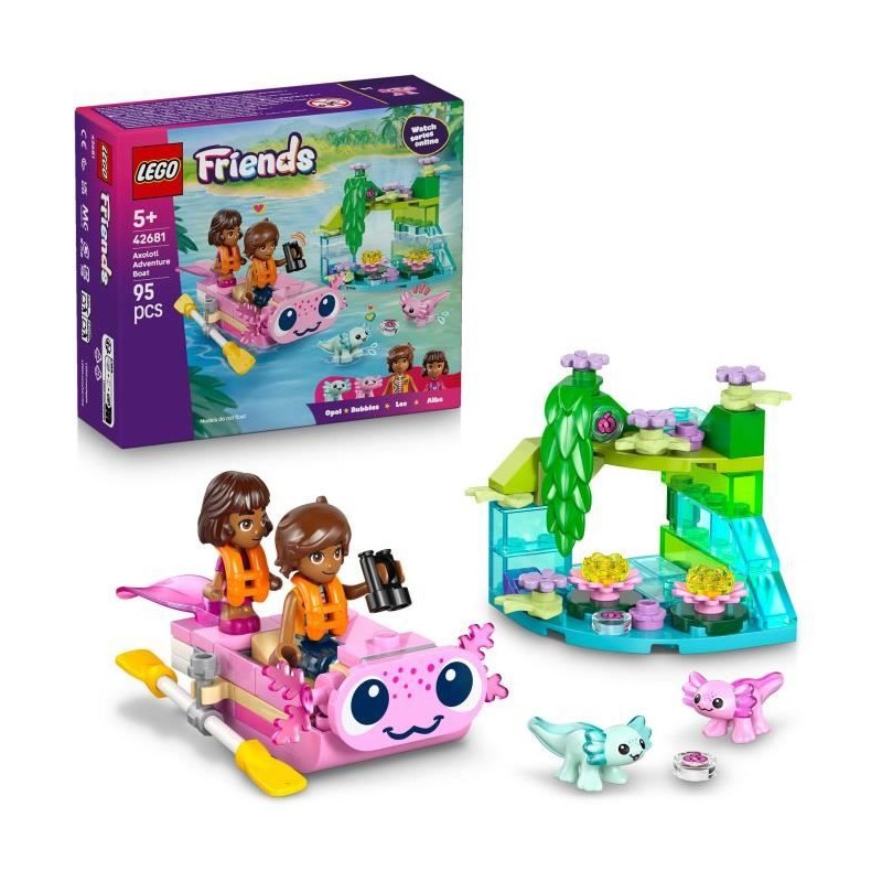 LEGO Friends 42681 Le Bateau d'Aventures Axolotl - Jeu de Construction