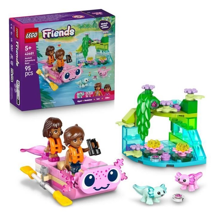 LEGO Friends 42681 Le Bateau d'Aventures Axolotl - Jeu de Construction 5 ans - Figurines LEGO Friends 42681 Le Bateau d'Aventures Axolotl - Jeu de Construction 5 ans - Figurines