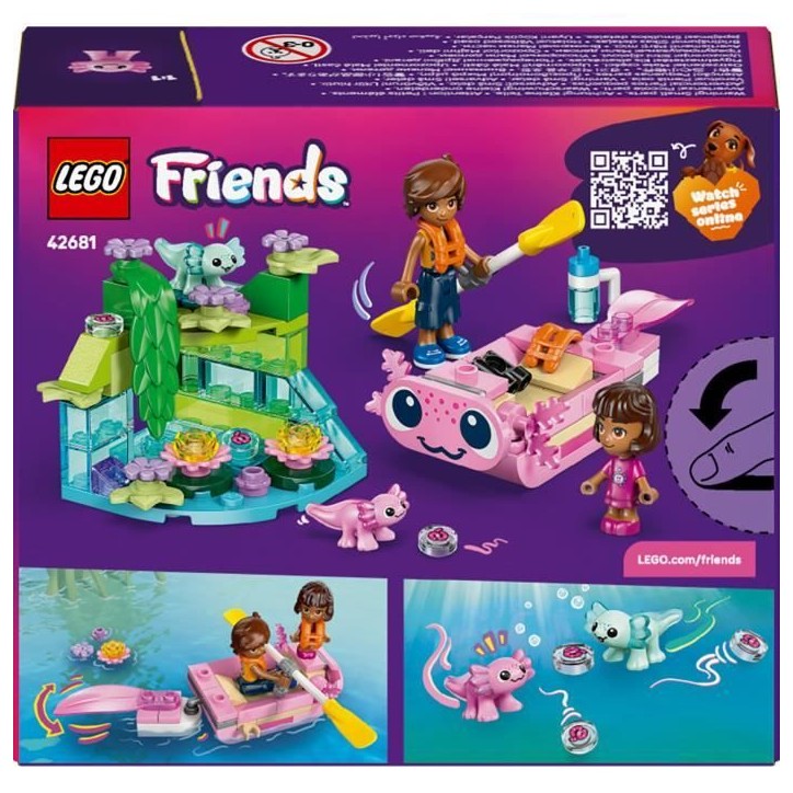 LEGO Friends 42681 Le Bateau d'Aventures Axolotl - Jeu de Construction 5 ans - Figurines LEGO Friends 42681 Le Bateau d'Aventures Axolotl - Jeu de Construction 5 ans - Figurines