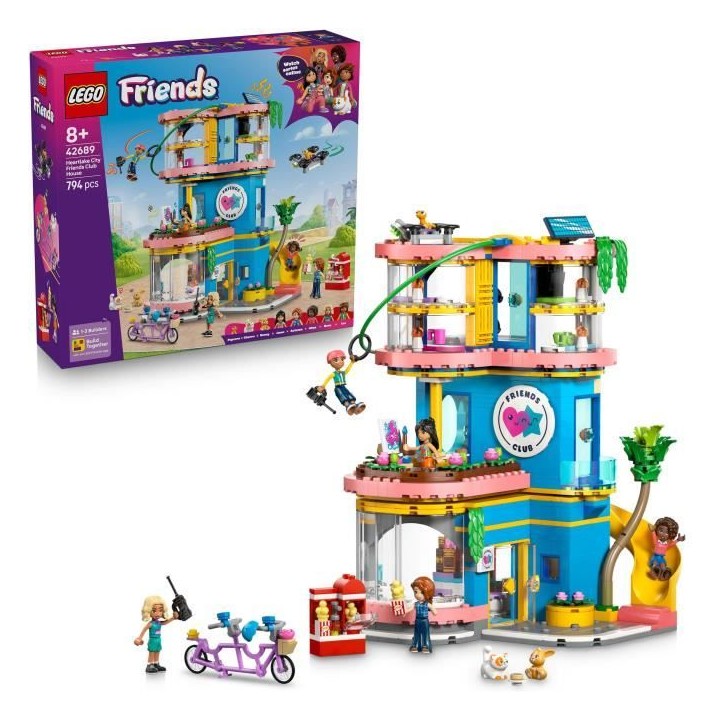 LEGO Friends 42689 Le Club-House de Heartlake City - Jeu de Construction 8 ans - Cadeau LEGO Friends 42689 Le Club-House de Heartlake City - Jeu de Construction 8 ans - Cadeau