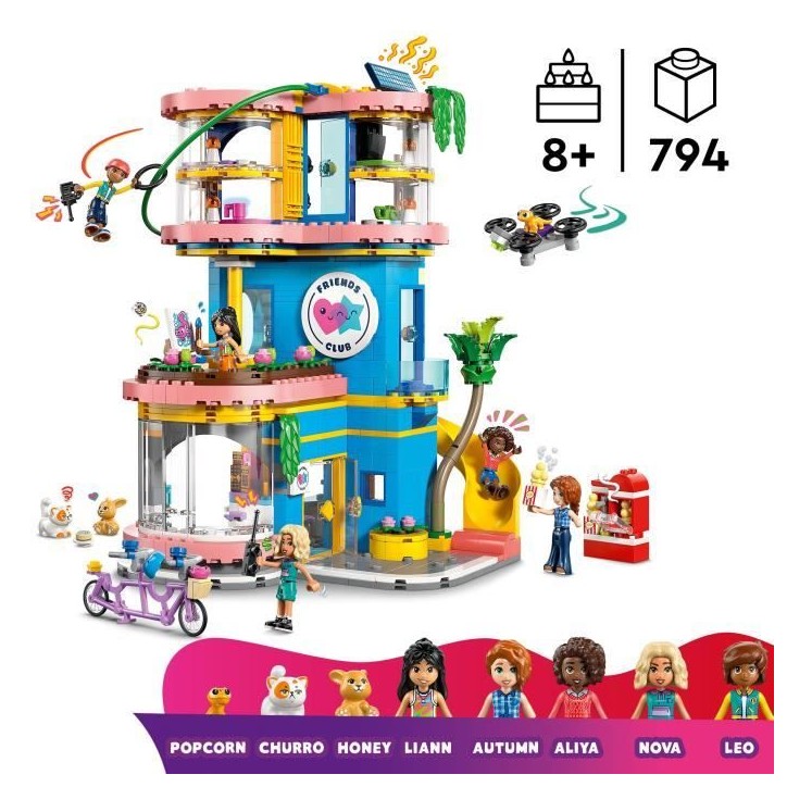 LEGO Friends 42689 Le Club-House de Heartlake City - Jeu de Construction 8 ans - Cadeau LEGO Friends 42689 Le Club-House de Heartlake City - Jeu de Construction 8 ans - Cadeau
