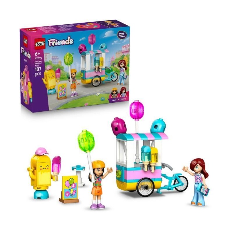 LEGO Friends 42692 Le Stand de Glaces et de Ballons - Jouet de Constru