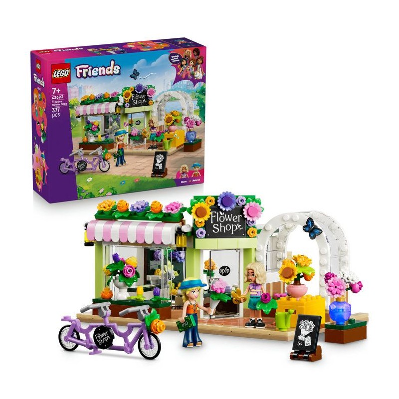 LEGO Friends 42693 Le Fleuriste - Jouet Miniature - Fleurs Artificiell