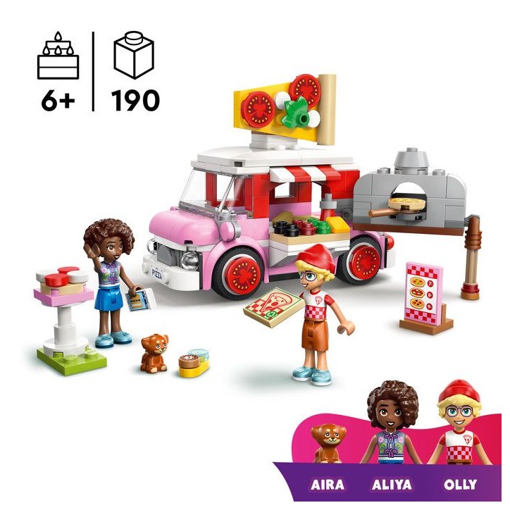 LEGO Friends 42694 Le Camion Pizza - Jeu de Construction des 6 ans - Jeu de Rôle - Cadeau