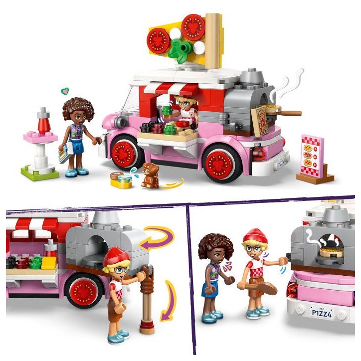 LEGO Friends 42694 Le Camion Pizza - Jeu de Construction des 6 ans - Jeu de Rôle - Cadeau