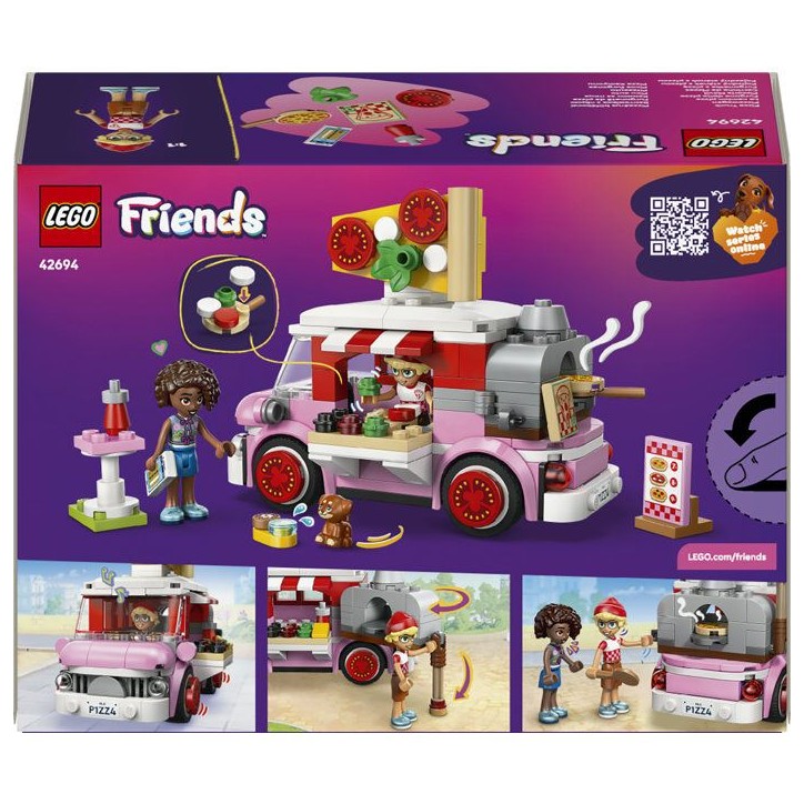 LEGO Friends 42694 Le Camion Pizza - Jeu de Construction des 6 ans - Jeu de Rôle - Cadeau
