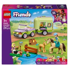 LEGO Friends 42695 La Remorque du Cheval et du Poulain - Jeu de Constr