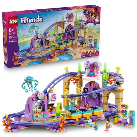 LEGO Friends 42703 Les Montagnes Russes des Sirenes - Jouet Interactif
