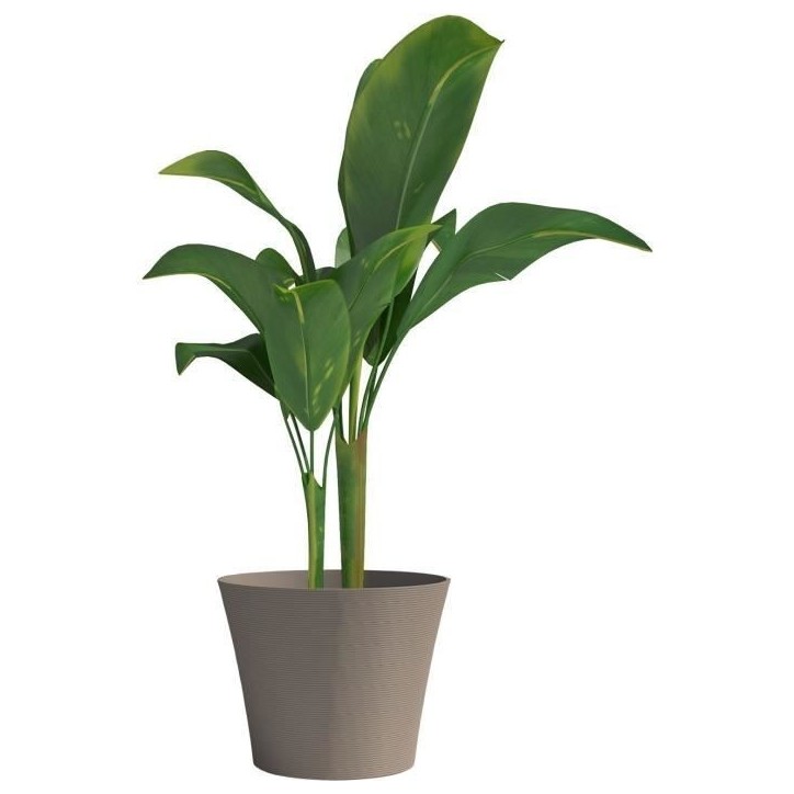 Pot de fleurs - GARDEN ID - Green Care Sense Taupe - 40 x 34 cm - Garantie de 10 ans - 100% recyclé - Résistance UV et gel