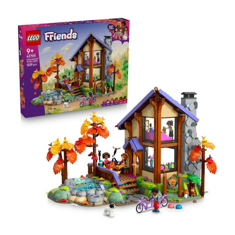LEGO Friends 42705 La Cabane Chaleureuse dans la Foret - Jeu des 9 ans