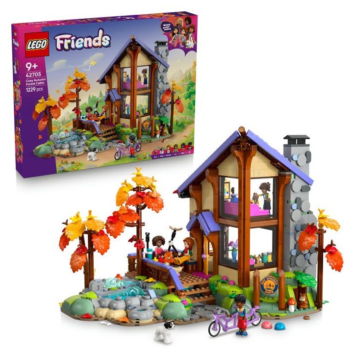 LEGO Friends 42705 La Cabane Chaleureuse dans la Foret - Jeu des 9 ans - Maison Miniature LEGO Friends 42705 La Cabane Chaleureuse dans la Foret - Jeu des 9 ans - Maison Miniature