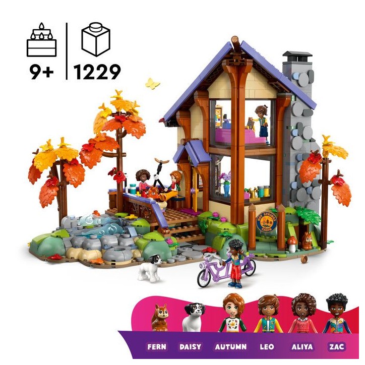 LEGO Friends 42705 La Cabane Chaleureuse dans la Foret - Jeu des 9 ans - Maison Miniature LEGO Friends 42705 La Cabane Chaleureuse dans la Foret - Jeu des 9 ans - Maison Miniature