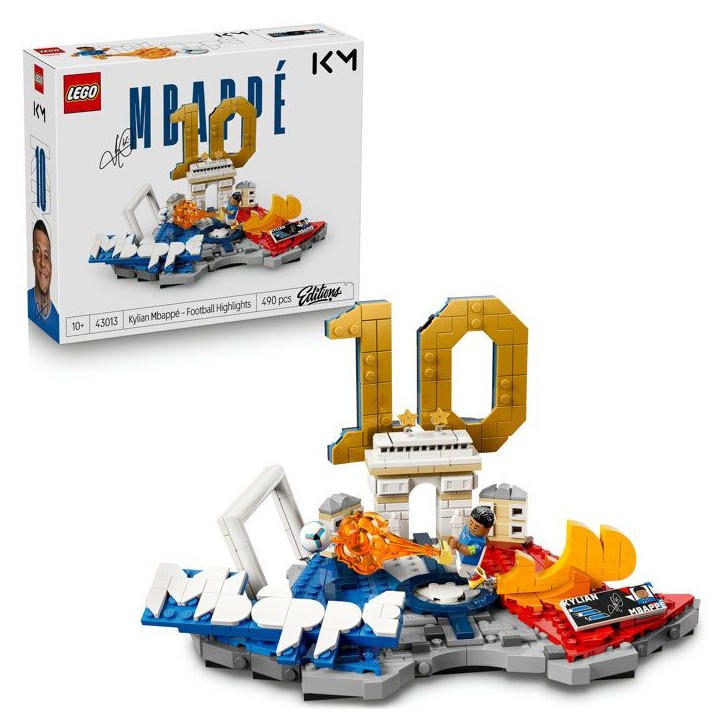LEGO Editions 43013 Kylian Mbappé – Best Of - Jeu 10 ans - Décoration de Chambre d'Enfant