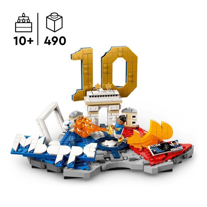 LEGO Editions 43013 Kylian Mbappé – Best Of - Jeu 10 ans - Décoration de Chambre d'Enfant
