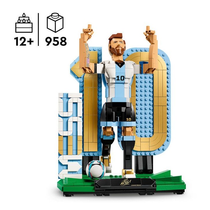 LEGO Editions 43015 Lionel Messi – Légende du Foot - Jeu 10 ans - Déco Chambre d'Enfant
