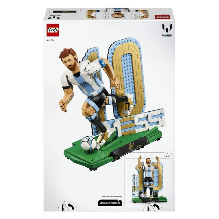 LEGO Editions 43015 Lionel Messi – Légende du Foot - Jeu 10 ans - Déco Chambre d'Enfant
