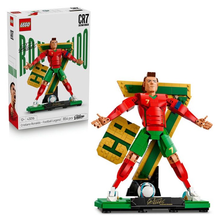 LEGO Editions 43016 Cristiano Ronaldo – Légende du Foot - Jeu 10 ans - Décoration Chambre
