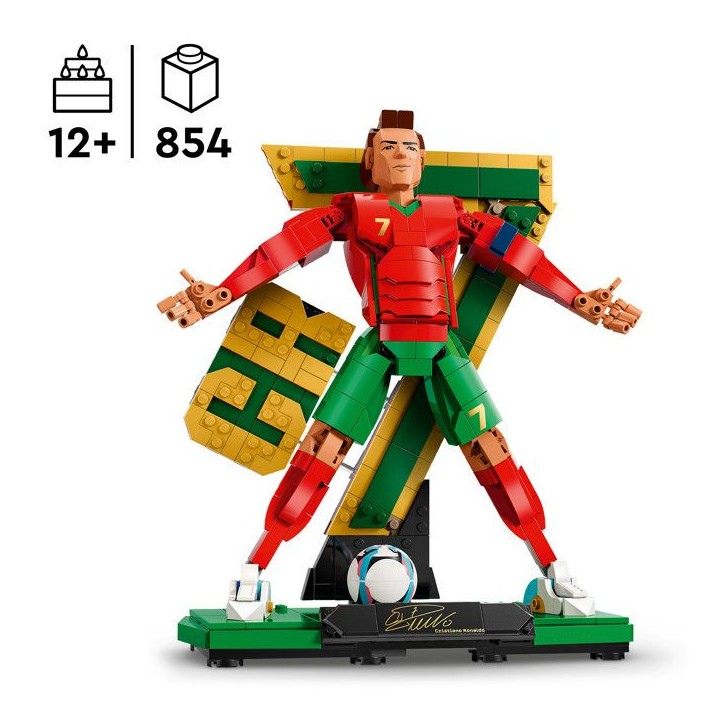 LEGO Editions 43016 Cristiano Ronaldo – Légende du Foot - Jeu 10 ans - Décoration Chambre