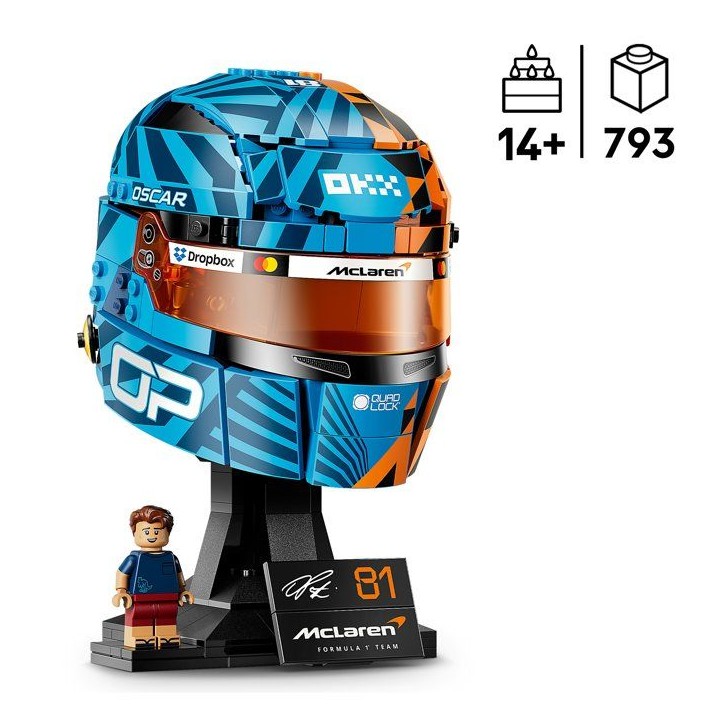 LEGO Editions 43017 McLaren Mastercard F1 Team Casque d'Oscar Piastri - Maquette Collector LEGO Editions 43017 McLaren Mastercard F1 Team Casque d'Oscar Piastri - Maquette Collector