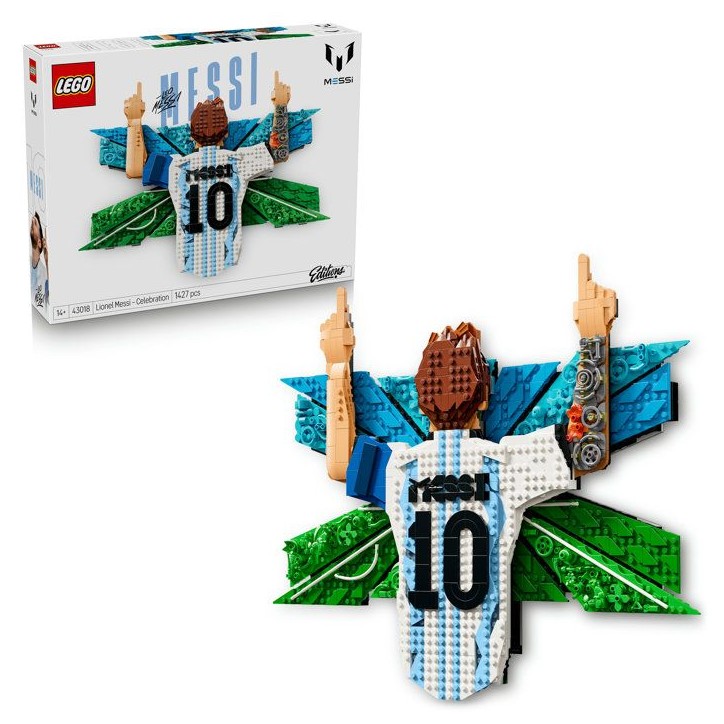 LEGO Editions 43018 Lionel Messi – La Célébration - Jeu Ado des 14 ans - Tableau Mural