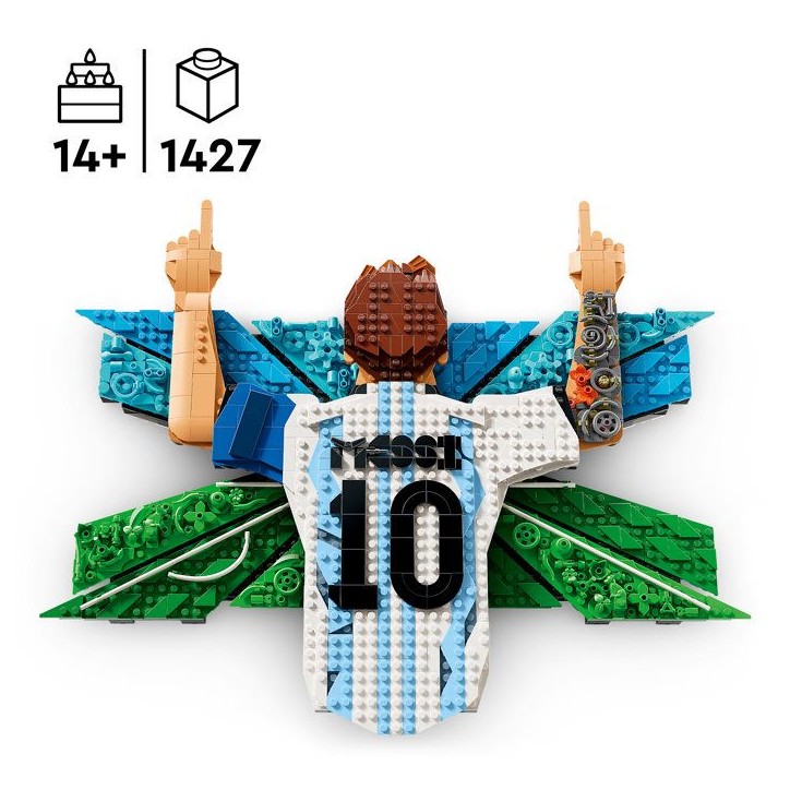 LEGO Editions 43018 Lionel Messi – La Célébration - Jeu Ado des 14 ans - Tableau Mural