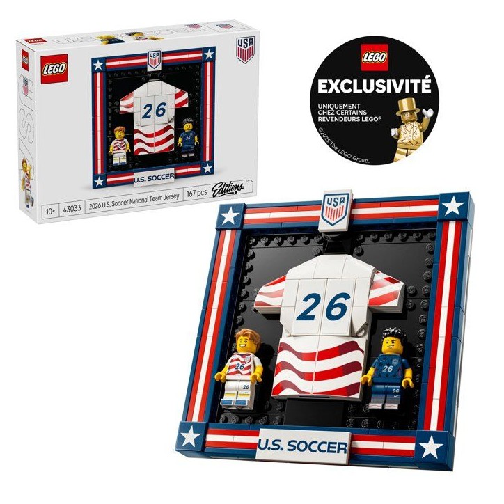 LEGO Editions 43033 Maillot 2026 de l'Équipe Nationale Américaine de Foot - Jouet 10 ans
