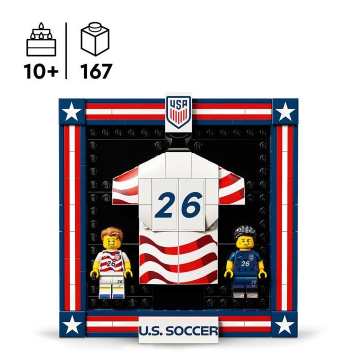 LEGO Editions 43033 Maillot 2026 de l'Équipe Nationale Américaine de Foot - Jouet 10 ans