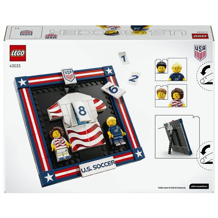 LEGO Editions 43033 Maillot 2026 de l'Équipe Nationale Américaine de Foot - Jouet 10 ans