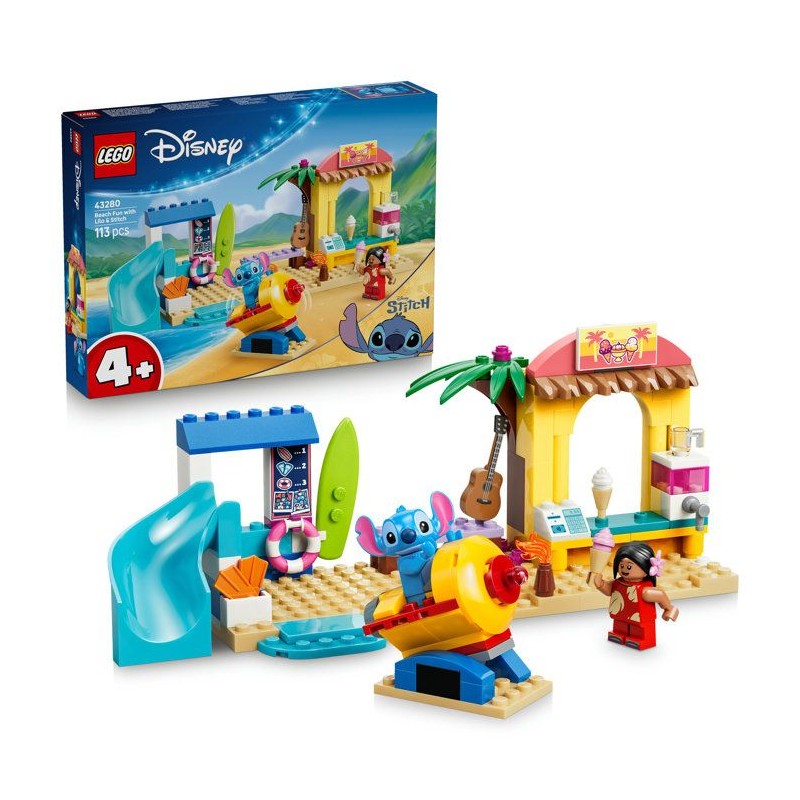 LEGO | Disney 43280 Jeux de Plage avec Lilo et Stitch - Jouet Éducati