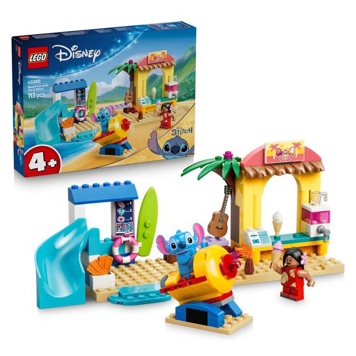 LEGO | Disney 43280 Jeux de Plage avec Lilo et Stitch - Jouet Éducatif Montessori 4 ans