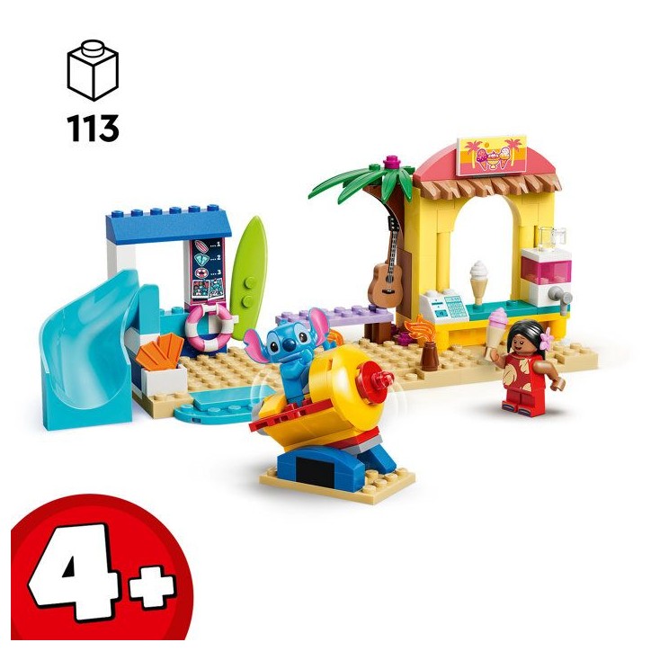LEGO | Disney 43280 Jeux de Plage avec Lilo et Stitch - Jouet Éducatif Montessori 4 ans