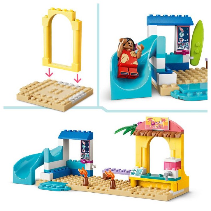 LEGO | Disney 43280 Jeux de Plage avec Lilo et Stitch - Jouet Éducatif Montessori 4 ans