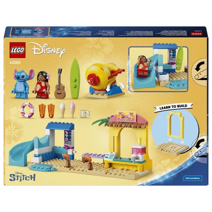 LEGO | Disney 43280 Jeux de Plage avec Lilo et Stitch - Jouet Éducatif Montessori 4 ans