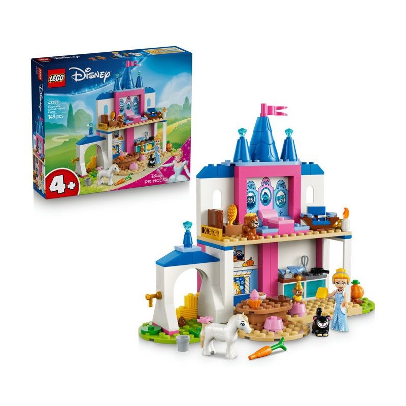 LEGO | Disney Princess 43283 Château de Cendrillon et ses Amis Animau