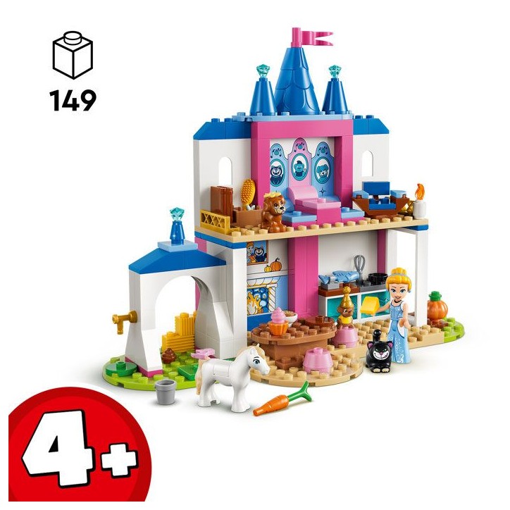 LEGO | Disney Princess 43283 Château de Cendrillon et ses Amis Animaux - Jeu Éducatif
