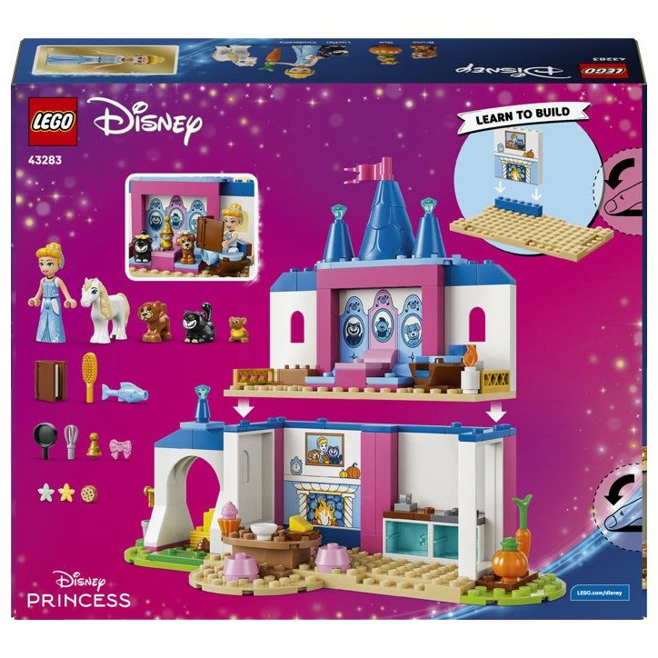 LEGO | Disney Princess 43283 Château de Cendrillon et ses Amis Animaux - Jeu Éducatif