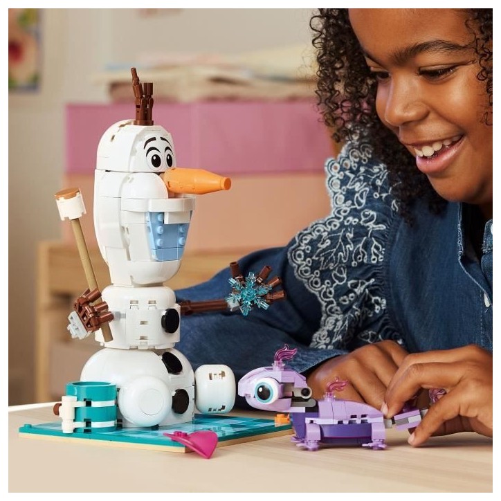 LEGO | Disney 43287 La Reine des Neiges Le Pique-Nique d'Olaf et Bruni - Bonhomme de Neige